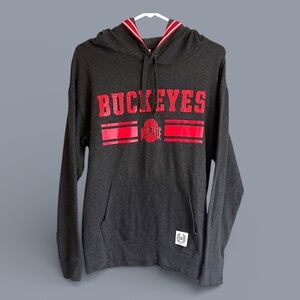 PINK Ohio State Buckeyes Oversized Bedazzled Lightweight Hoodie Size Small